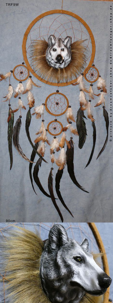 Indianer Dreamcatcher Traumfänger Braun ca 6 x 20 cm 